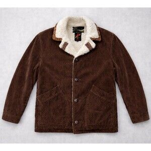 VTG Montgomery Ward Corduroy Sherpa Lined Barn Yellowstone Rancher Jacket Sz 40